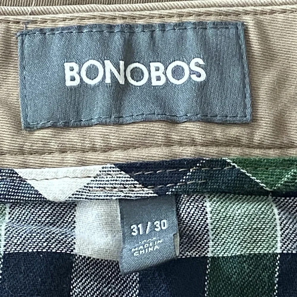 Bonobos Mens Chino Pants Athletic Fit Brown Cotton 31 x 28 (tag‎ 31x30) sm snag